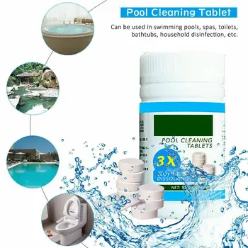

Pool Cleaning Floating with 100pcs Purifier Tablets Swimming Pool Chlorine Dispenser Kit YU-Home