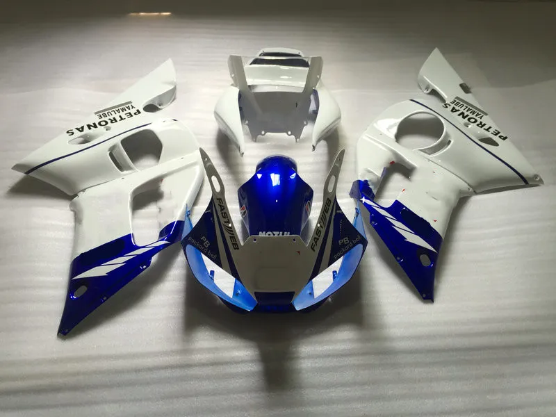 Комплект обтекателей из АБС пластика для YZFR6 98 99 00 01 02 YZF R6 1998 2000 2002 YZF600 белый синий
