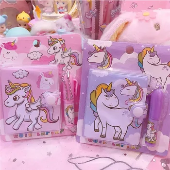 

Mini Unicorn Flamingo Notebook with Pen Set Kawaii Animal Bears Pocket Notepads for Kids Novelty Gifts Student Stationery