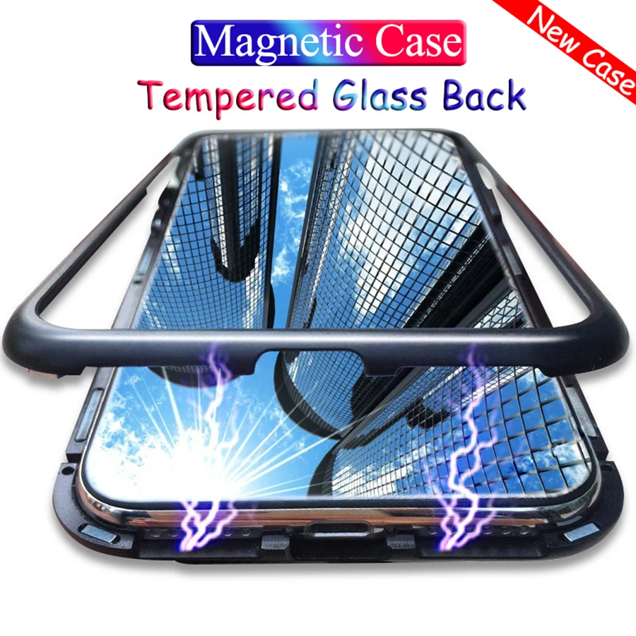

Magnetic Flip Case For Samsung Note 10 Plus 5G 8 9 S10 Magnet Metal Cover for Galaxy S8 S9 A70 M40 M40S A50 A50S M30S J2 A2 Core