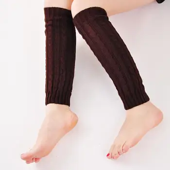 

Womens Winter Warm Crochet Knit Fur Trim Leg Warmers Cuffs Boot Socks Solid Color Crochet Cable Knit Leg Warmers Long Socks