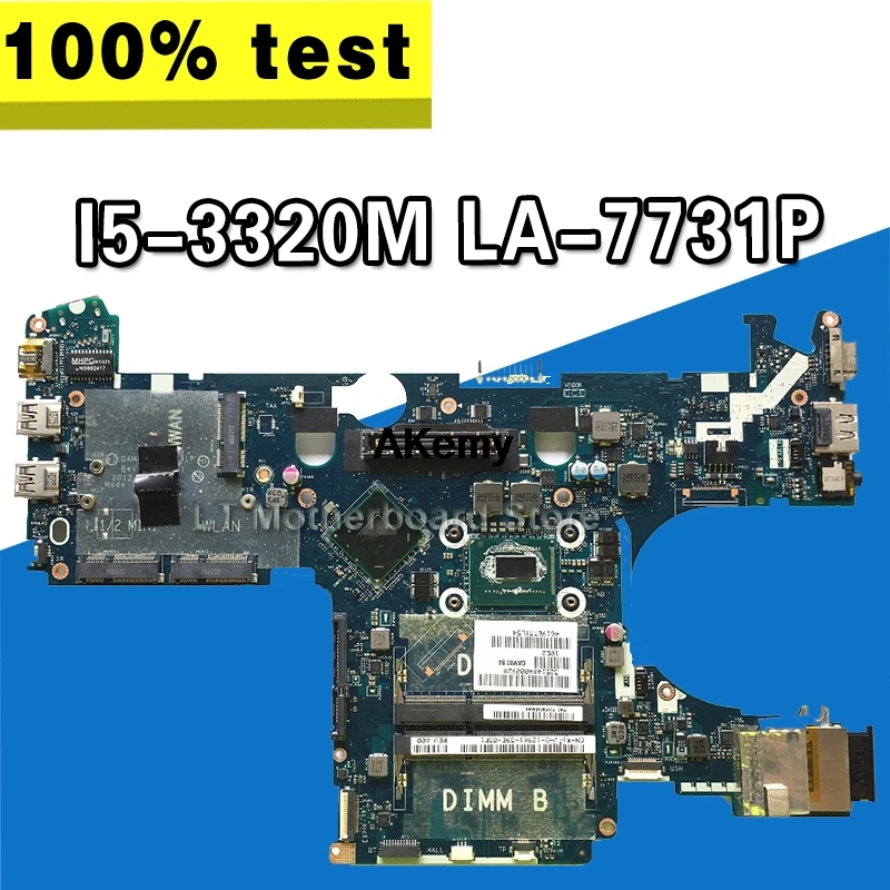 

For DELL E6230 Laptop Motherboard I5-3320M LA-7731P CN-05CDR9 CN-039GJ4