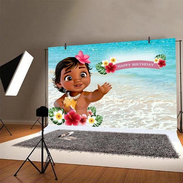 Moana-Fondo de fotografía para recién nacido, decoración de fondo de foto  personalizada para fiesta de cumpleaños de princesa y niñas, utilería para  Celebración de bebé _ - AliExpress Mobile