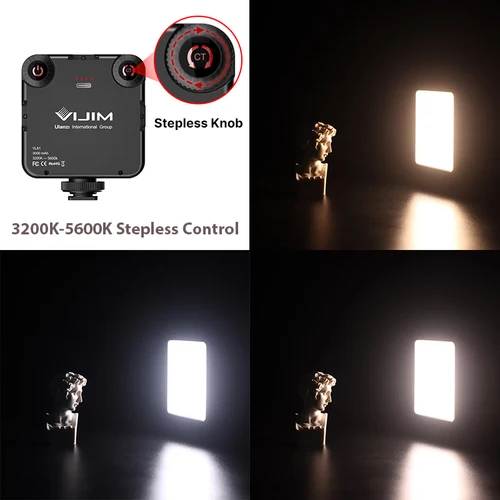 VIJIM VL81 LED 비디오 라이트 카메라 라이트, 콜드 슈 포함, 미니 브이로그 필 라이트, 3000mAh 패널 램프 사진, 3200-5600K, 850LM, 6.5W 3