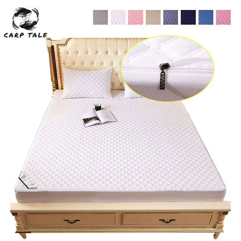 Waterproof Bed Cover Six-sided All-inclusive Quilted Mattress With Zipper Protector Pad Anti-mite Bugs Covers | Дом и сад