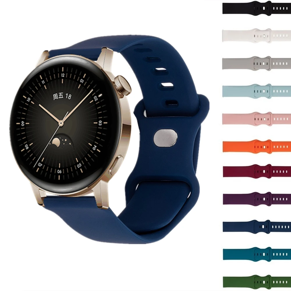 

Silicone Strap For HUAWEI Watch GT Runner GT 3 42mm 46mm GT2 Waterproof Watch Band For Honor Watch GS Pro Magic 2 Soft Bracelet