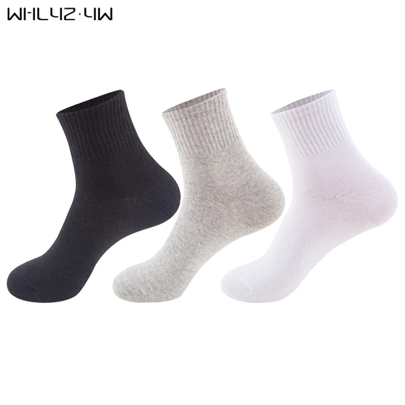 

10 Pairs Cotton Short Socks For Mans Athletic Sport Socks Black Grey White Breathable Solid Work Cheap Sport Socks Brand