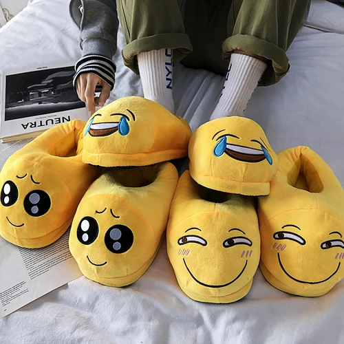 슬리퍼 남자 침실 비 슬립 하우스 여성 똥 신발 부드러운 따뜻한 플러시 실내로 퍼 패션 재미 있은 선물 소년을위한 귀여운 홈 겨울 5