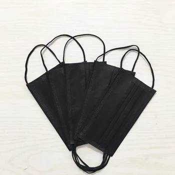 

1/2/5/10 pcs Mouth Mask Disposable Black Cotton Mouth Face Masks Non-Woven Mask Anti-Dust Mask 3 Filter Activated Anti Pollution