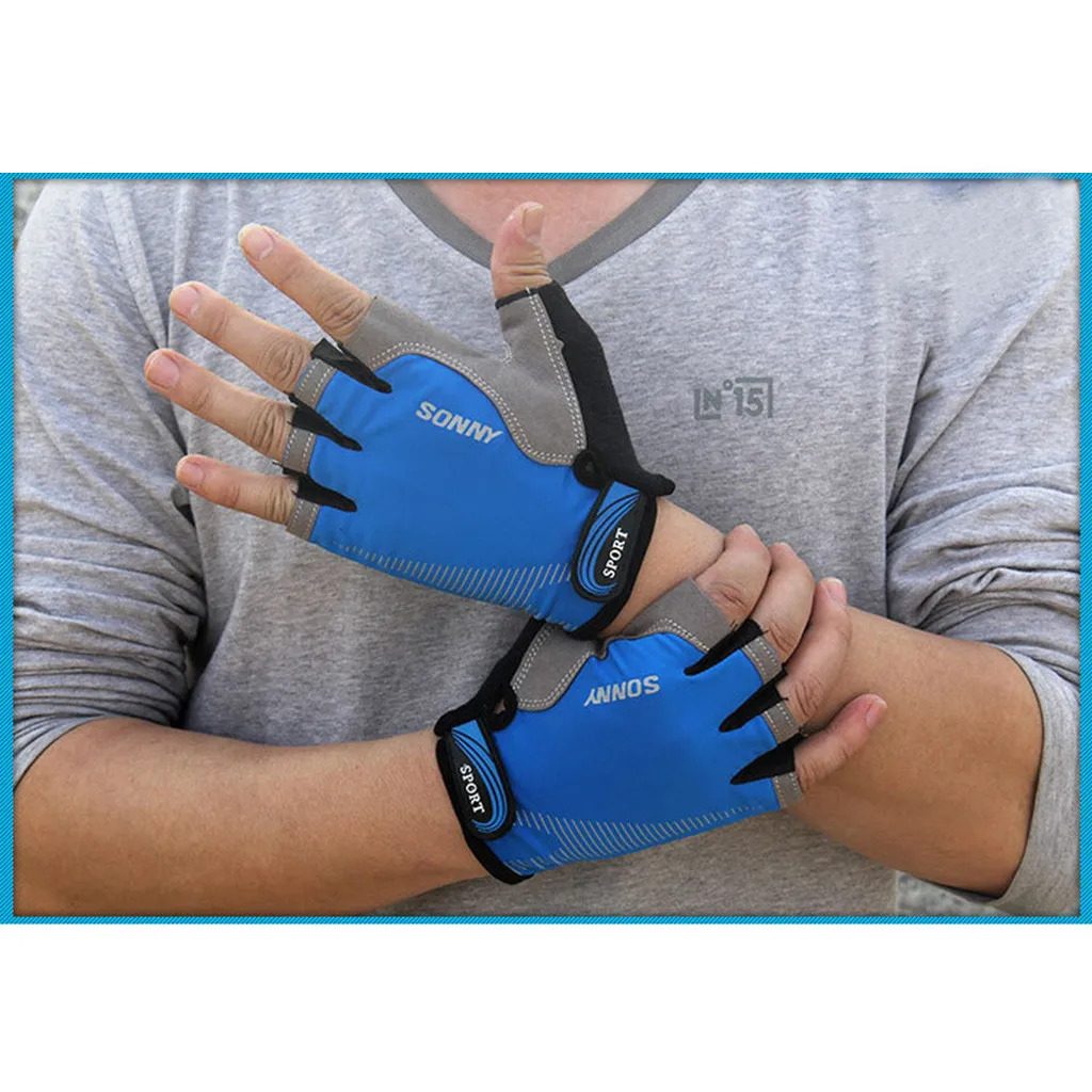 Outdoor Sport Gloves Unisex Winter Autumn WindProof Keep Warm Riding Cloth Half Finger Non-Slip Shock Gloves Guantes Invierno