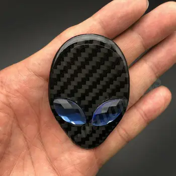 

Carbon Fiber Alienware Alien Head Car Trunk Fender Emblems Badge Decal Sticker