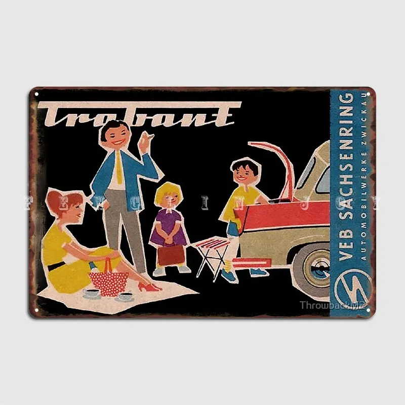 Trabant Metal Sign Vintage Cinema Kitchen Garage Decoration Club Bar Tin Sign Poster