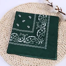 Горячая Повседневная мода хип-хоп льняная бандана квадратный шарф 55 см* 55 см Черный Красный повязка на голову с узором «турецкий огурец» с принтом для женщин/мужчин/мальчиков/девочек 1 шт