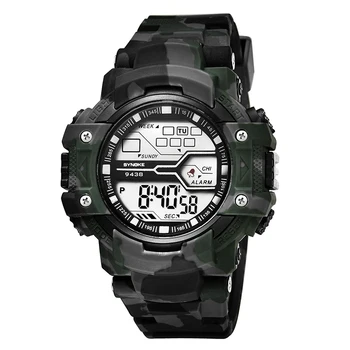 SYNOKE-reloj Digital deportivo para hombre, resistente al agua, correa de silicona, militar, Shock, 2019