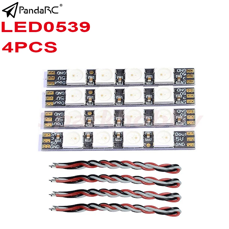 1SET/4PCS PandaRC LED0539 LED light WS2812 5V RGB Programmable Highlight Light strip with cable for RC FPV drones F3/F4 FC ACCS|Parts & Accessories| - AliExpress
