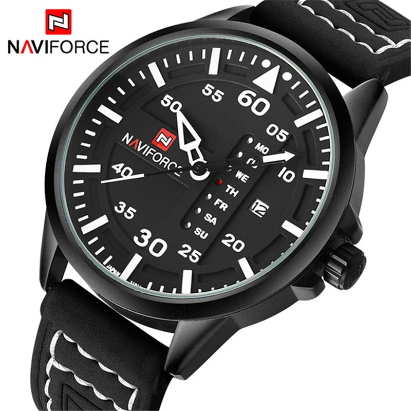 Часы NAVIFORCE Мужские кварцевые брендовые Роскошные повседневные спортивные