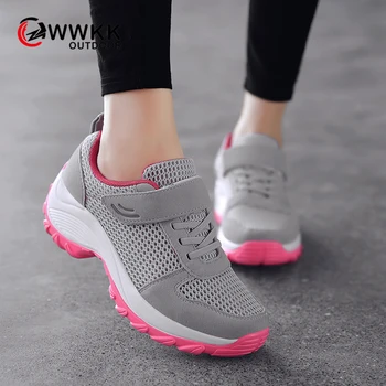 

WWKK Running Shoes Woman Breathable Mesh Outdoor Sports Sneakers Female Non-slip Women Shoes Jogging Walking Athletics Shoes