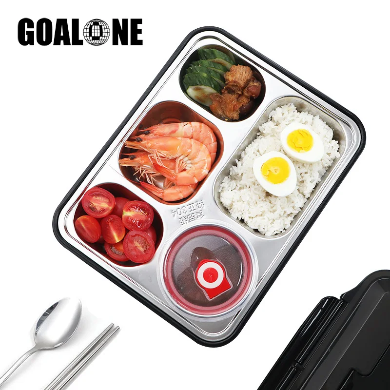 

GOALONE 1500ML Stainless Steel Lunch Box Thermal Bento Lunch Box with Spoon Fork Lunch Box Containers with Compartments for Kids