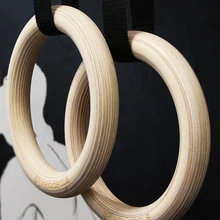 Procircle di Legno Anelli di Ginnastica 28/32mm Palestra Anelli con Regolabile Lungo Fibbie Cinghie di Allenamento Per La Palestra di Casa & Cross Per Il Fitness