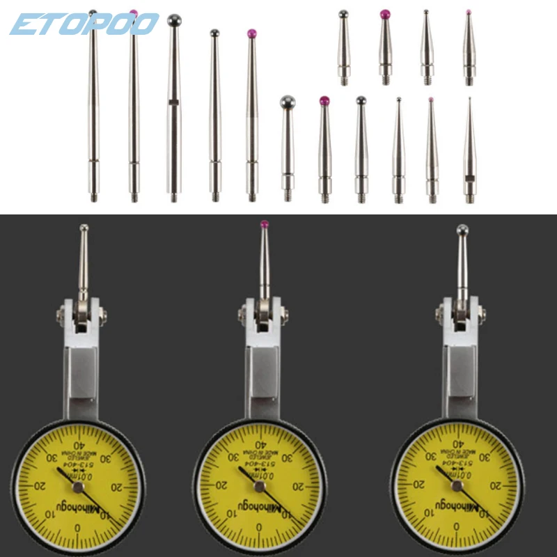 Contact Points for Dial Test Indicator Ruby Tips 2mm Ball Diameter 18mm ...