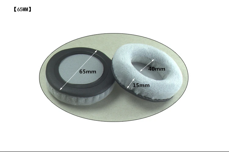 General Grey Velvet Foam Ear Pads Cushions 60 65 70 75 80 85 90 95 100 105 110 115 120MM for SONY for Sennheiser Headphones (8)