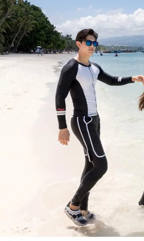 Kite Surf Rash Guard купальники для женщин Лето Купальник для девочек длинный купальник с принтом рукав солнце Сплит сушка серфинг принт - Цвет: see chart