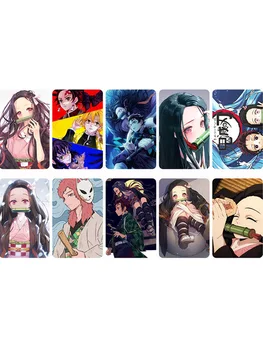 

10Pcs Japanese Anime Demon Slayer Kimetsu No Yaiba DIY Waterproof Card Sticker Fans Collection Gifts