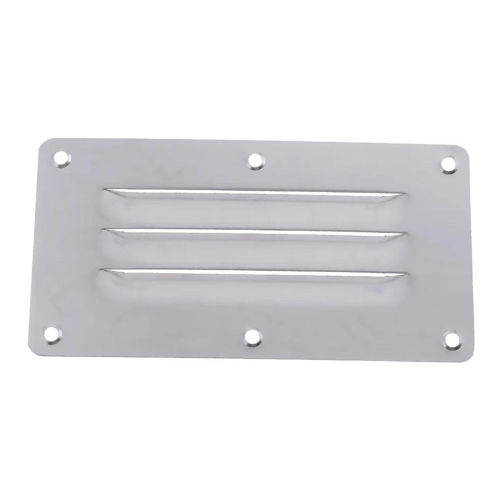 Five Oceans Louvered Slotted Ventilators - Air Vent Grill, Stainless Steel Boat Speedboat Blinds Vents Air Exhaust Ventilator