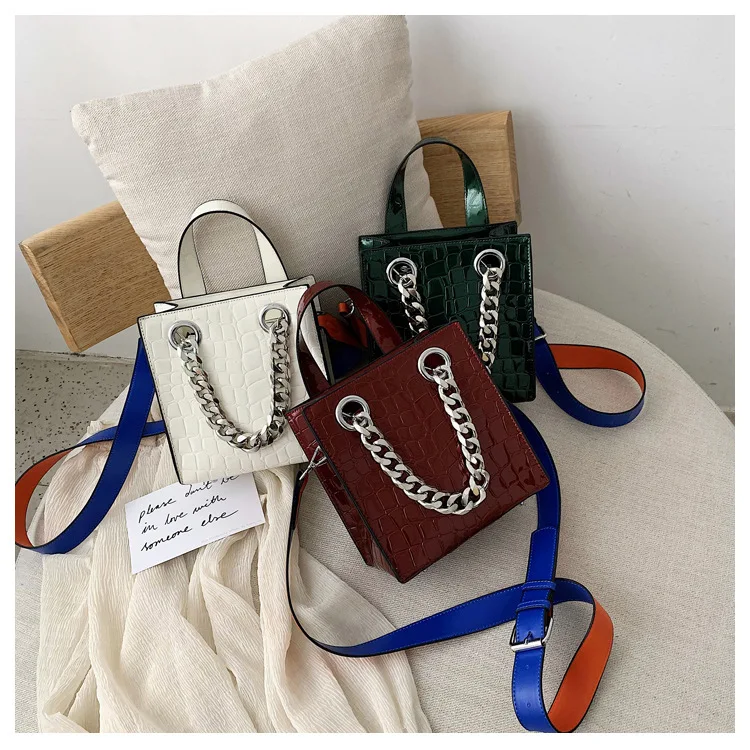 Women's Bag 2019 New Fashion College Style Pop Pu Small Square Bag Trends Explosions Small Bags