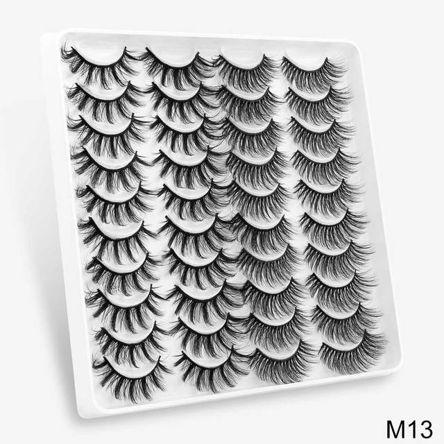 Pairs Faux Mink Lashes False Eyelashes Natural Fake Lashes Book 3D Lash Wispy Dramatic Eyelash Vendor Faux Cils Makeup