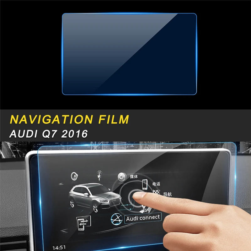 

Navigation Monitor Screen Protective Film Cover Trim Sticker Interior Accessories for Audi Q7 4M 2016-2018 Car Styling