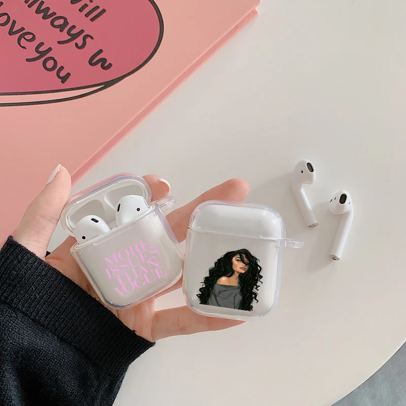 Goddess VOGUE Art Princess Girls Female boss coffee Case for Airpods Cases For pro Clear Cute Soft | Электроника