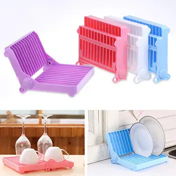 

Kitchen Folding Countertop Dish Bowl Cup Drying Draining Board Rack Holder Stand