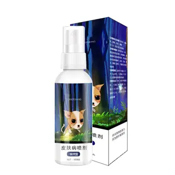 

100ml Pet Mite Removal Spray Cat Dog Eczema Dermatitis Itch Prevent Skin Disease K4UA