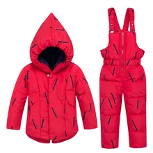 New Winter Jacket Kids Overalls for Girls Boys Kids Snowsuit Baby Boy Girl Coat Down Jackets Toddler New Year Clothing Set