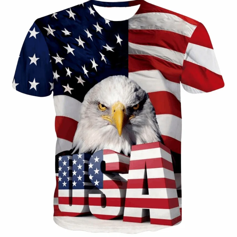 Stars & Stripes USA Flag Pocket T-shirt, 31PKT