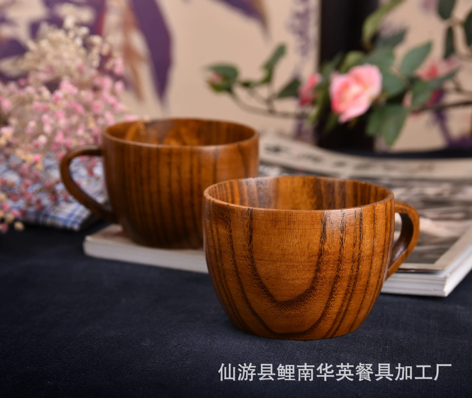 Manufacturers Direct Selling Customizable Wholesale Simple Western Coffee mu bei Tea Cup Jujube Wooden Cup Household Tea mu bei