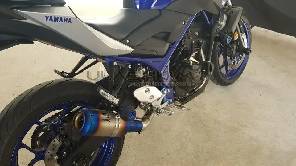 YZF R25 R3 MT-03 MT03 полная выхлопная система мотоцикла средняя Соединительная труба глушителя слипоны для Yamaha R25 R3 MT03