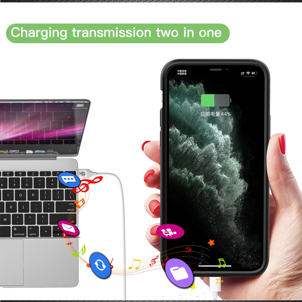 KEYSION музыка/синхронизация смарт-чехол батареи для iPhone 11 Pro 11 Pro Max power Bank зарядное устройство чехол для iPhone Xs Max XR X