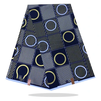 

African Style Dress Sewing Material 100%Cotton Fabric Veritable Soft Breathable Ankara African Wax Prints Fabric 6 Yard RVG20-89