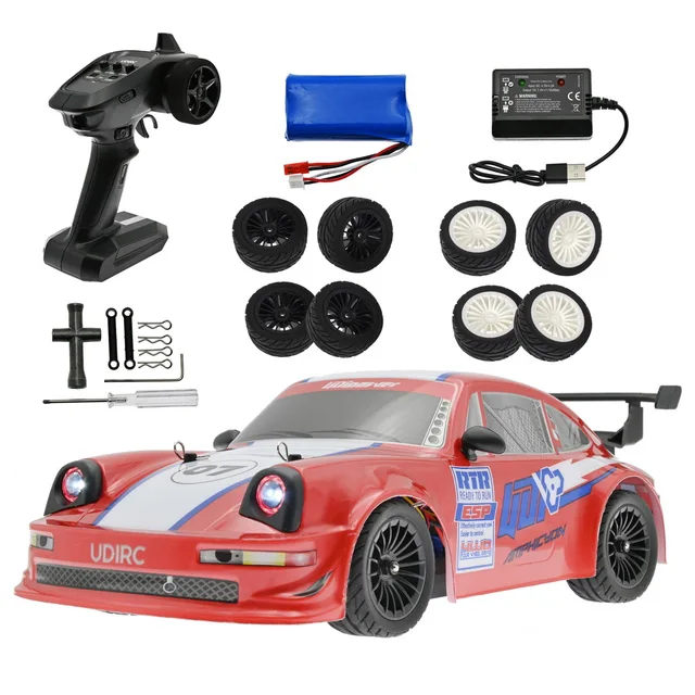 UDIRC 1602 RTR  Brushed and Brushless 1/16 2.4G 4WD RC Car LED Light Drift Proportional Off Road Vehicles Model Toy Gift Kid