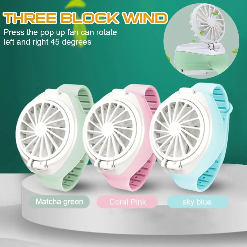 

Outdoor Portable USB Fan Watch Handheld Small Fan Small Appliances Creative Air Conditioning Fan Mini Lazy For Indoor Home