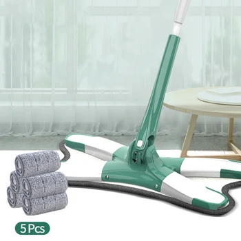 

Mop Hand-washing-free Tablet Home Lazy Wood Foor Wet and Dry Dual-use Large Mop Foor Artifact mop Home Spare Sorage Mop