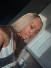 NAstyle-peluca con malla Frontal de cabello humano para mujer, postizo de encaje transparente, color rubio ceniza, Remy, brasileño, 613