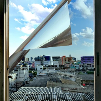 

Double-sided Reflective UV Window Film Sticker Self Adhesive Mirror Film Glass One-way Privacy Shading Explosion-proof UV film