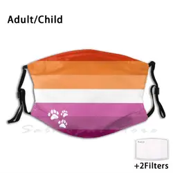 Lesbian Pride Adult Kids Anti Dust Filter Diy Mask Lesbian Love Women Paw Furry Happy Gay Month Celebrate Happiness Win