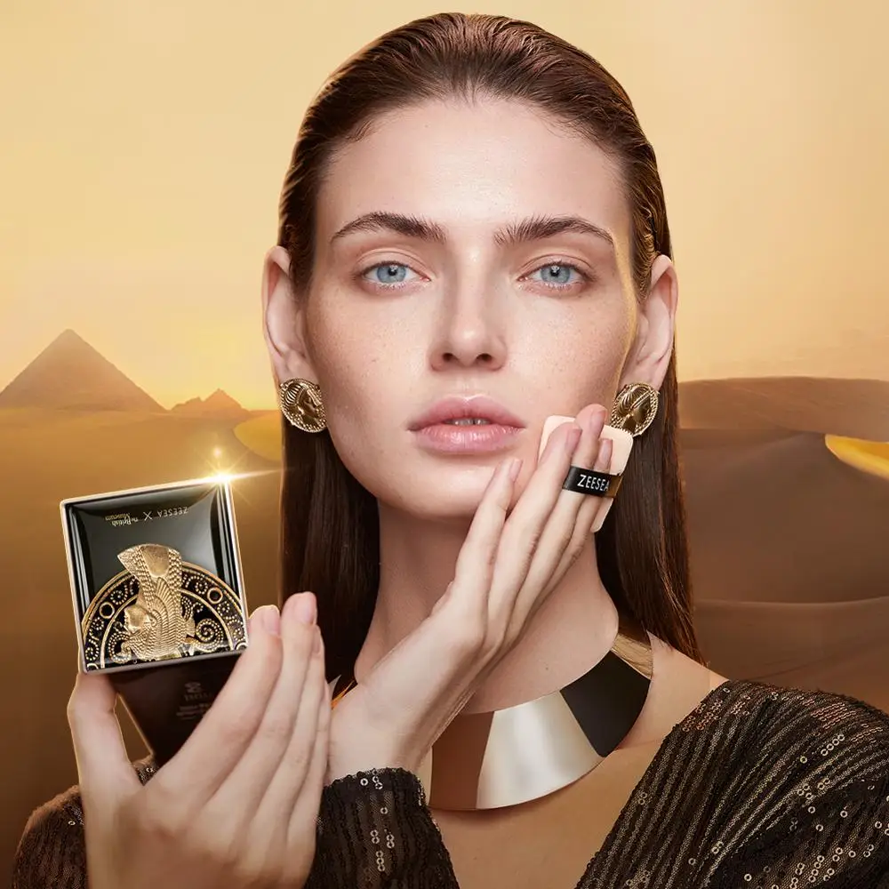 ZEESEA 3 Colors Makeup Face Powder Oil Control Long Lasting Powder Cake Pressed Powder Pallete Highliter 5