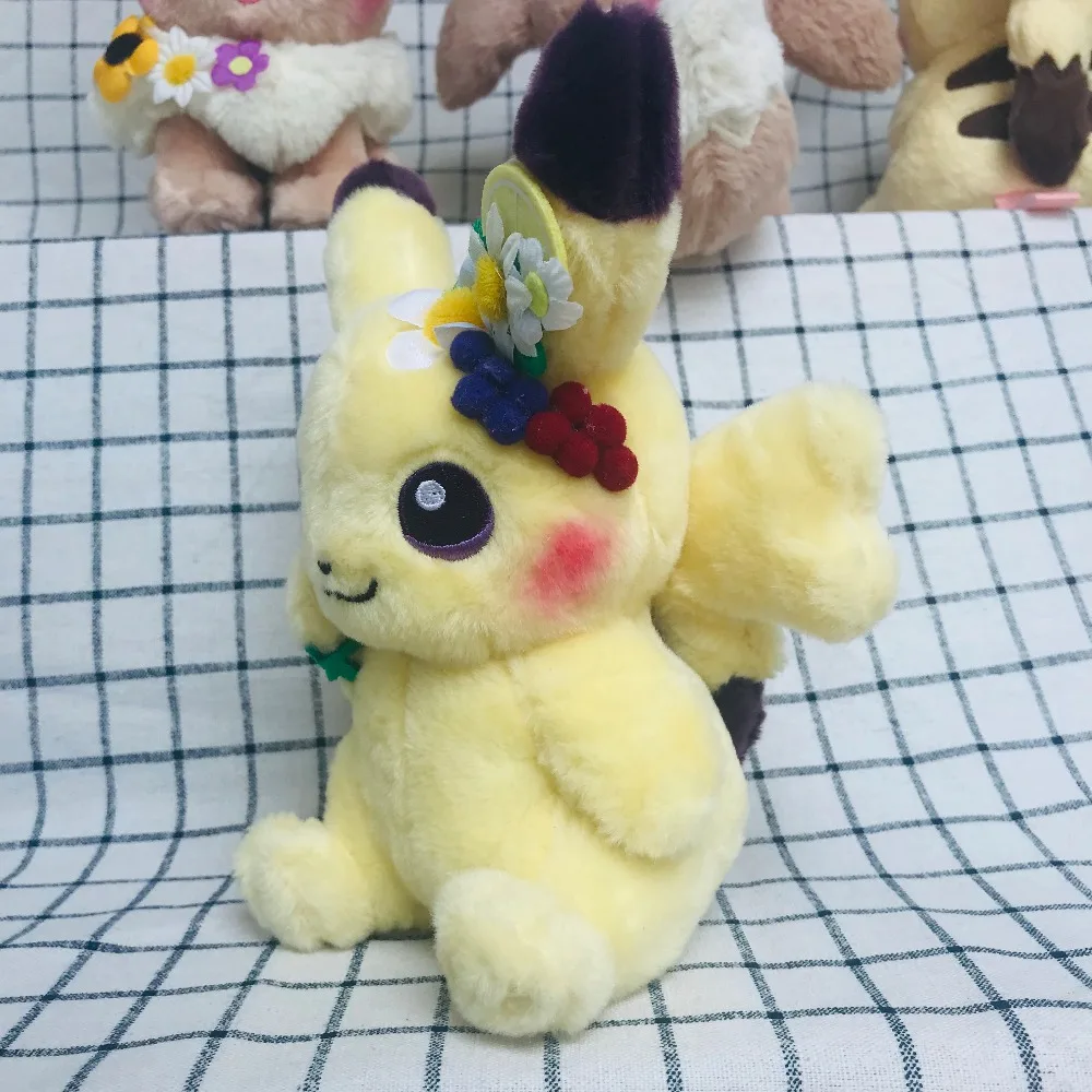 Takara Tomy Покемон Иви и Пикачу милые Аниме Куклы Kawaii Животные Мягкие подарки для девушки Хобби Коллекционные плюшевые игрушки
