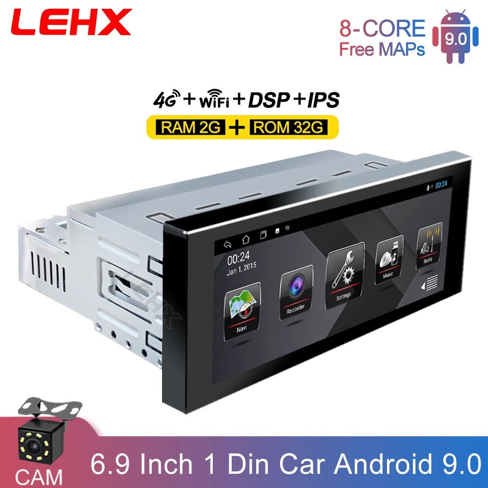 6.9 inch IPS Android 10 1 Din Car Multimedia Player Universal GPS Navigation DIN Headunit Auto Radio Audio Stereo DVD | Автомобили и