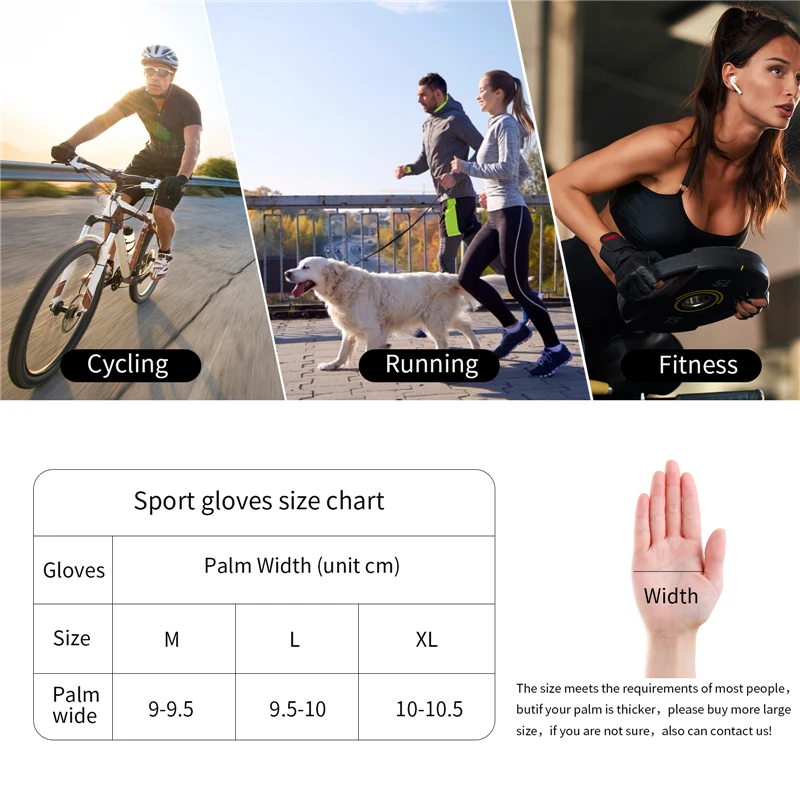 WEST BIKING Breathable Cycling Gloves Touch Screen Anti-slip Shockproof Pad MTB Bike Gloves Sport Fitness Running Bicycle Gloves 6
